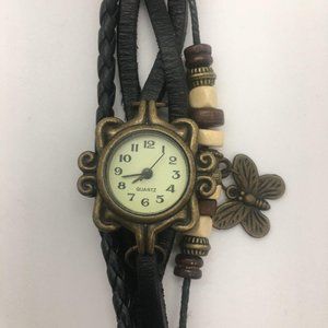 Multilayered Women Watch Faux Leather